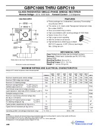 Datasheet GBPC101 производства General Semiconductor