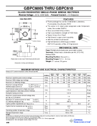 Datasheet GBPC604 производства General Semiconductor