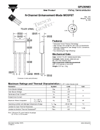 Datasheet GFU30N03 производства General Semiconductor
