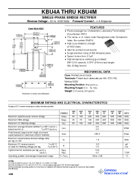 Datasheet KBU4D производства General Semiconductor