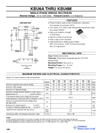 Datasheet KBU6G производства General Semiconductor