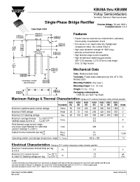 Datasheet KBU8A...KBU8M производства General Semiconductor