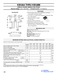 Datasheet KBU8G производства General Semiconductor