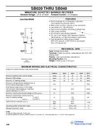 Datasheet SB030 производства General Semiconductor