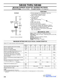 Datasheet SB320 производства General Semiconductor