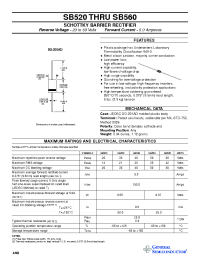 Datasheet SB520 производства General Semiconductor