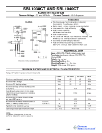 Datasheet SBL1040CT производства General Semiconductor