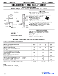 Datasheet SBLB1630CT производства General Semiconductor