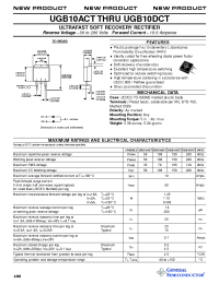 Datasheet UGB10BCT производства General Semiconductor
