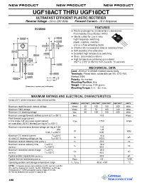 Datasheet UGF18 производства General Semiconductor