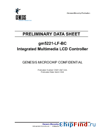Datasheet GM5221H-LF-BC производства Genesis Microchip
