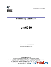 Datasheet gm6010 производства Genesis Microchip