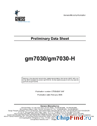 Datasheet gm7030 производства Genesis Microchip