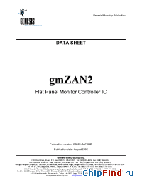 Datasheet gmZAN2 производства Genesis Microchip
