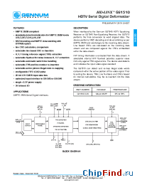 Datasheet GS1510-CQR производства Gennum