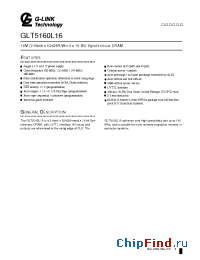 Datasheet GLT5160L16-10FJ производства G-Link