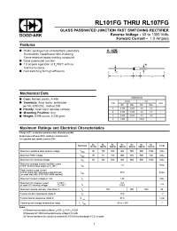 Datasheet RL104FG manufacturer GOOD-ARK