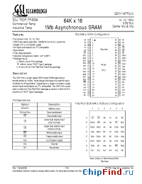 Datasheet GS71116U-10I производства GSI