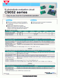 Datasheet C9052 производства Hamamatsu