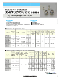 Datasheet G5853-21 manufacturer Hamamatsu