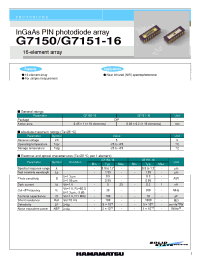 Datasheet G7151-16 производства Hamamatsu
