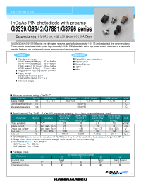 Datasheet G7881-23 производства Hamamatsu