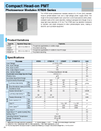 Datasheet H7826P manufacturer Hamamatsu