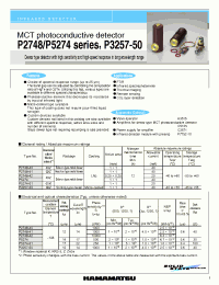 Datasheet P2748-40 manufacturer Hamamatsu