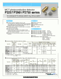Datasheet P3981 manufacturer Hamamatsu