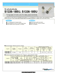 Datasheet S1226-18BU manufacturer Hamamatsu