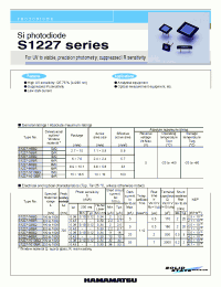 Datasheet S1227-1010BQ manufacturer Hamamatsu