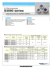 Datasheet S3590-01 производства Hamamatsu