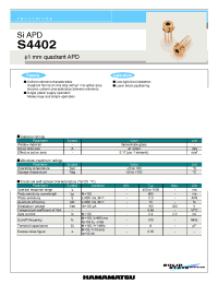 Datasheet S4402 производства Hamamatsu