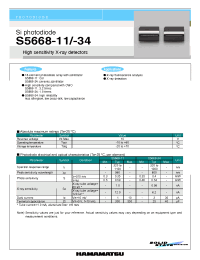 Datasheet S5668-34 производства Hamamatsu