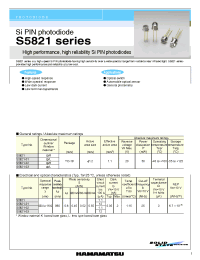 Datasheet S5821 производства Hamamatsu