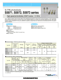 Datasheet S5973 производства Hamamatsu