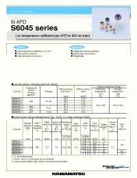 Datasheet S6045-03 производства Hamamatsu