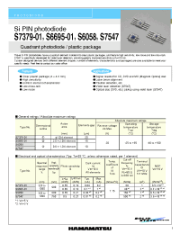 Datasheet S6695-01 производства Hamamatsu