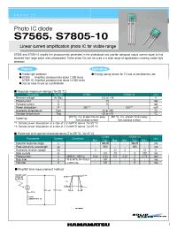 Datasheet S7805-10 производства Hamamatsu