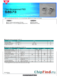 Datasheet S8673 производства Hamamatsu