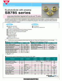 Datasheet S8785-01 производства Hamamatsu