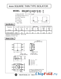 Datasheet ESI-4AFL2.017G01 производства Hitachi Metals