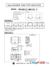 Datasheet ESI-4AGL1.855G01 производства Hitachi Metals
