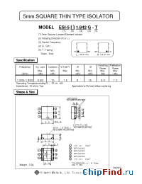 Datasheet ESI-5L1.842G производства Hitachi Metals