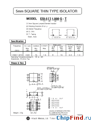 Datasheet ESI-5L1.880G-T производства Hitachi Metals