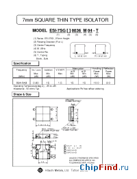 Datasheet ESI-7SGL0.836M04-T производства Hitachi Metals