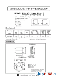 Datasheet ESI-7SGL1.842G04 производства Hitachi Metals