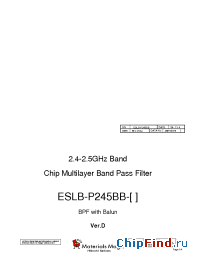 Datasheet ESLB-P245BB-2 производства Hitachi Metals