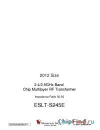 Datasheet ESLT-S245E производства Hitachi Metals