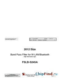 Datasheet FSLB-S245A производства Hitachi Metals